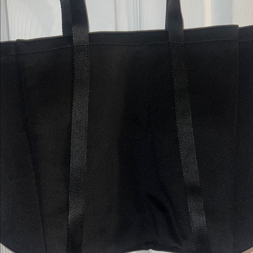 NWOT Victoria's Secret Black and Gold Canvas Tote - Picture 2 of 6